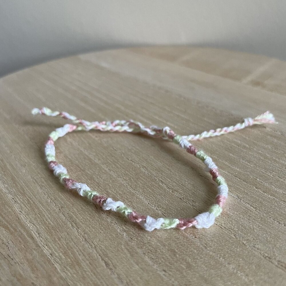 Dora Bracelet, anklet, trendy, comfortable, tie, embroidery thread, woven, gift,